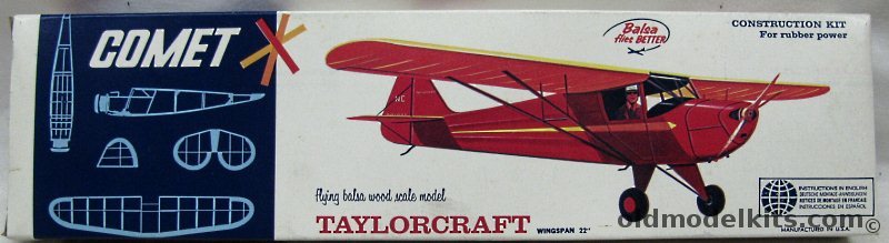 Comet Taylorcraft - 22 inch Wingspan Balsawood Flying Model, 3203 plastic model kit